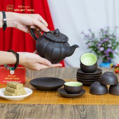 Bộ Ấm Trà Tử Sa Dáng Bí Ngô Cao
