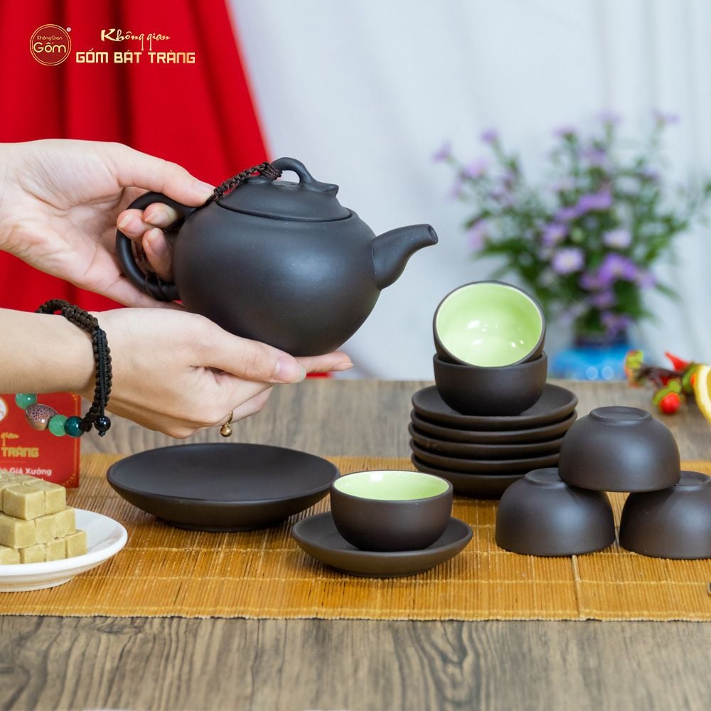 Bộ Ấm Trà Tử Sa Dáng Quả Hồng