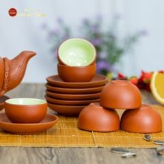 Bộ Ấm Trà Tử Sa Đắp Nổi Hoa Mẫu Đơn