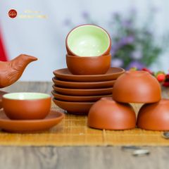Bộ Ấm Trà Tử Sa Đắp Nổi Hoa Mai