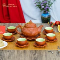 Bộ Ấm Trà Tử Sa Trúc Sen