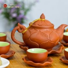 Bộ Ấm Trà Tử Sa Trúc Sen