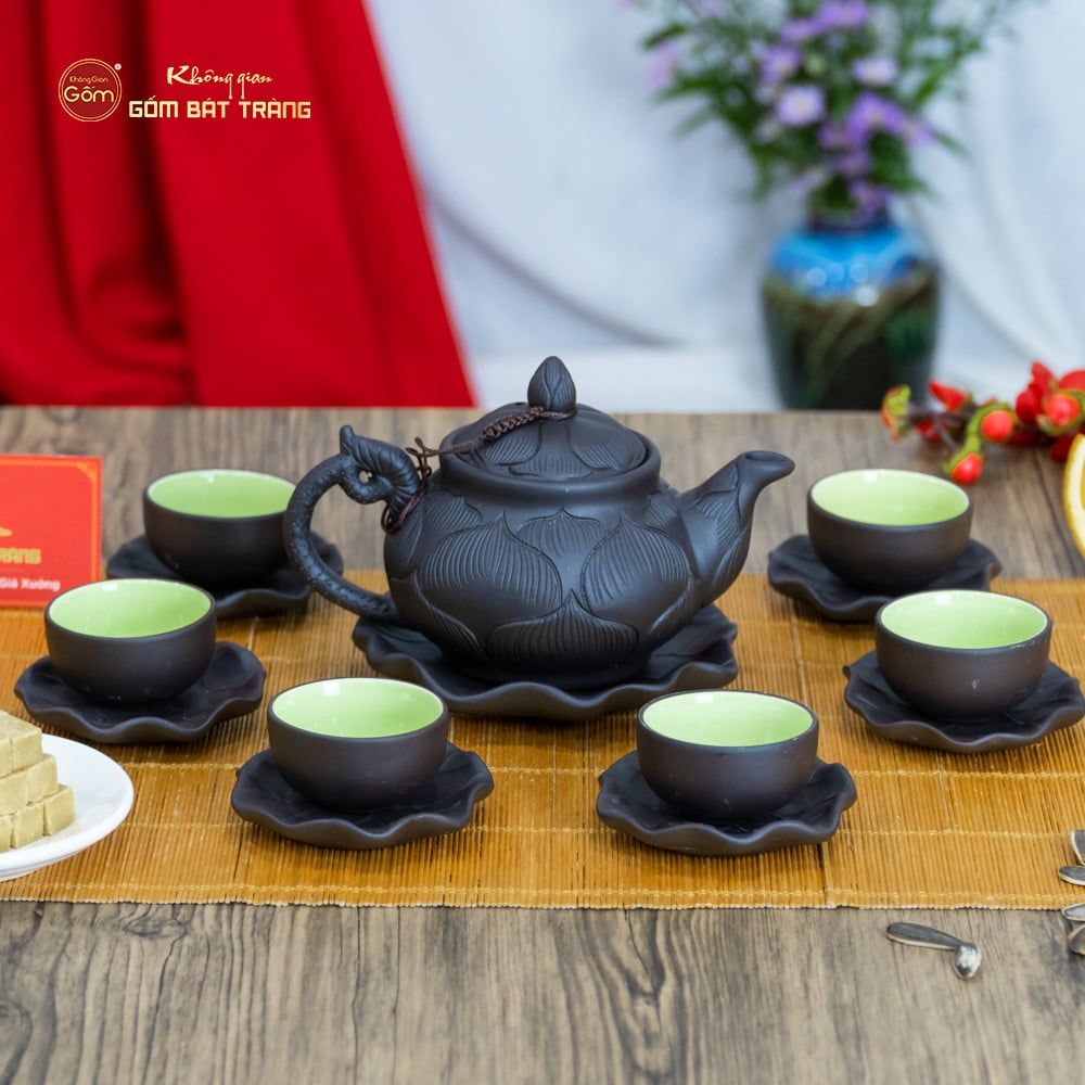 Bộ Ấm Trà Tử Sa Trúc Sen