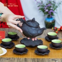 Bộ Ấm Trà Tử Sa Trúc Sen