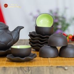 Bộ Ấm Trà Tử Sa Trúc Sen