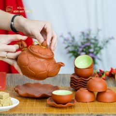 Bộ Ấm Trà Tử Sa Trúc Sen