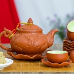 Bộ Ấm Trà Tử Sa Trúc Sen