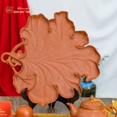 Bộ Ấm Trà Tử Sa Trúc Sen Khay Nho