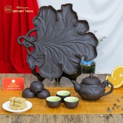 Bộ Ấm Trà Tử Sa Trúc Sen Khay Nho
