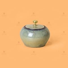 Bộ Ấm Trà Hồ Lô Gấm Men Hỏa Biến