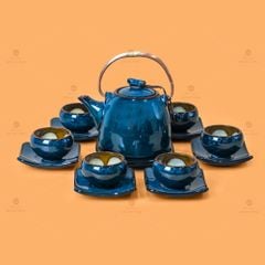 Bộ Ấm Trà Siêu Hoa Men Hỏa Biến