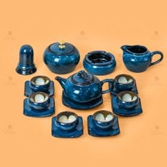 Bộ Ấm Trà Quả Hồng Xanh Men Hỏa Biến