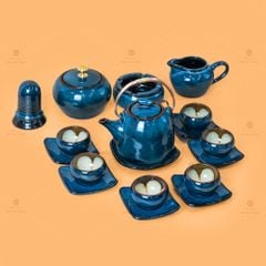 Bộ Ấm Trà Siêu Hoa Men Hỏa Biến