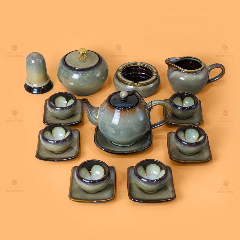Bộ Ấm Trà Quả Lê Men Hỏa Biến