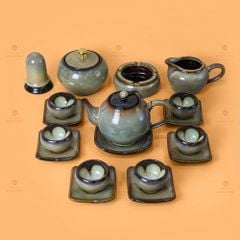 Bộ Ấm Trà Quả Lê Men Hỏa Biến