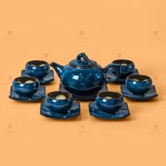 Bộ Ấm Trà Quả Hồng Xanh Men Hỏa Biến