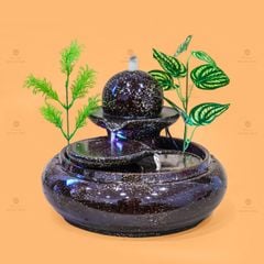 Bộ Thác Nước Phong Thủy Địa Cầu Nâu