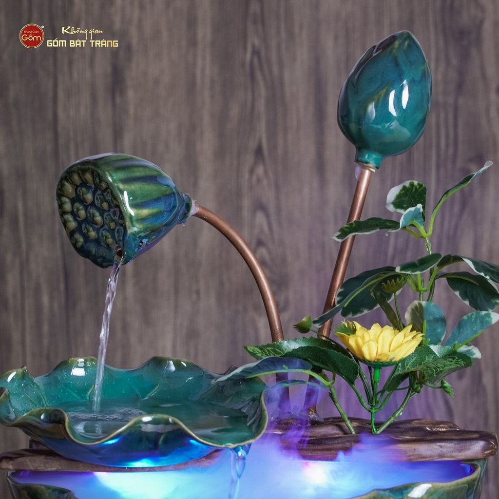 Bộ Thác Nước Phong Thủy Nụ Sen