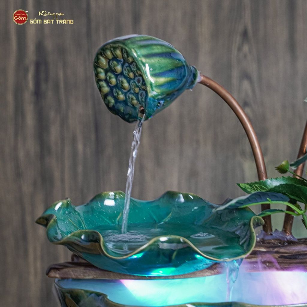 Bộ Thác Nước Phong Thủy Nụ Sen