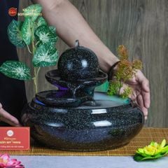 Bộ Thác Nước Phong Thủy Địa Cầu Xanh