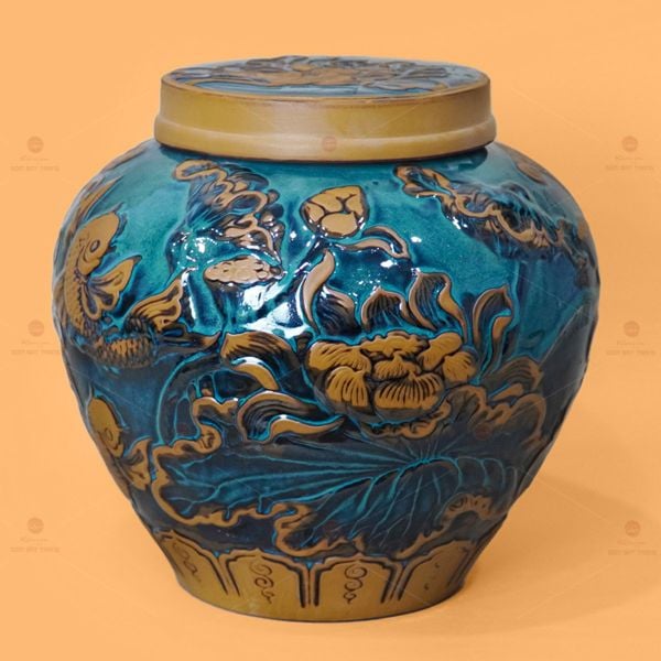 Chum Vàng Họa Tiết Hoa Sen