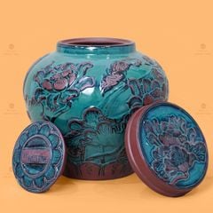 Chum Xanh Họa Tiết Hoa Sen