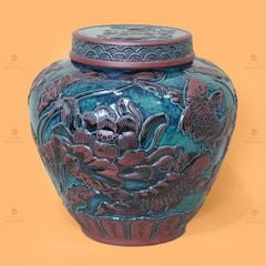 Chum Xanh Họa Tiết Hoa Sen