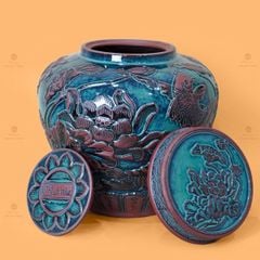 Chum Xanh Họa Tiết Hoa Sen