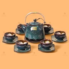 Bộ Ấm Chén Siêu Rêu Hỏa Biến Lòng Hoa
