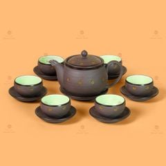 Bộ Ấm Trà Tử Sa Nâu Sao Vàng