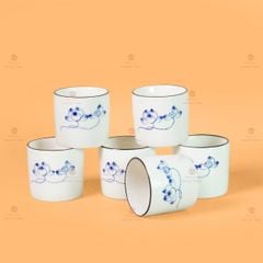 Cốc Uống Trà Họa Tiết Hoa Sen