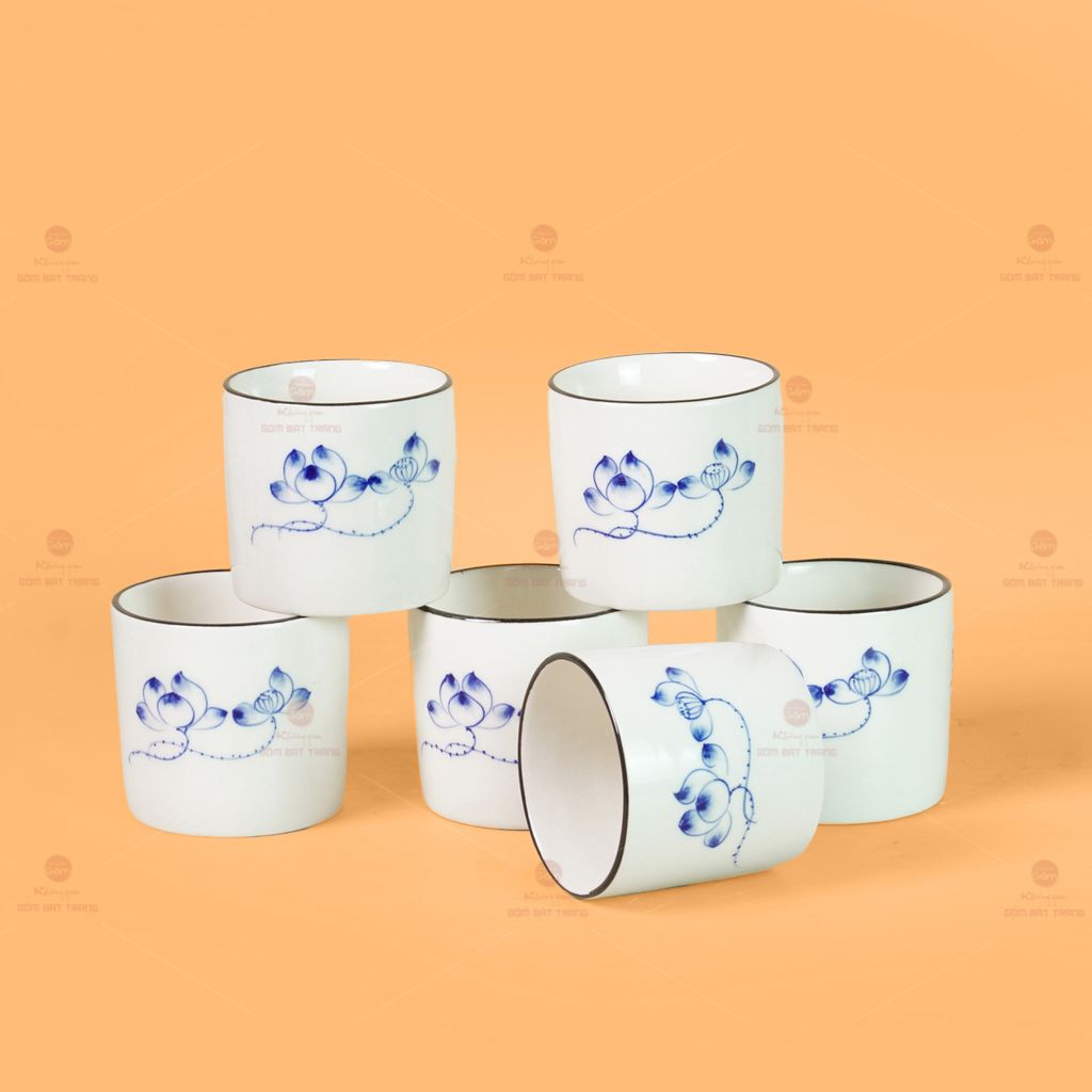 Ấm Tích Bát Tràng Vẽ Hoa Sen