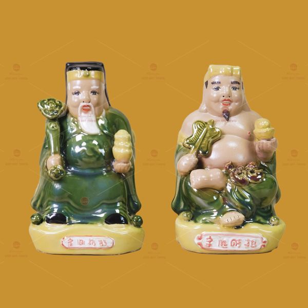 Tượng Thần Tài Thổ Địa Men Ngọc Lục Bảo