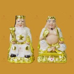 Tượng Thần Tài Thổ Địa Men Rạn Dát Vàng