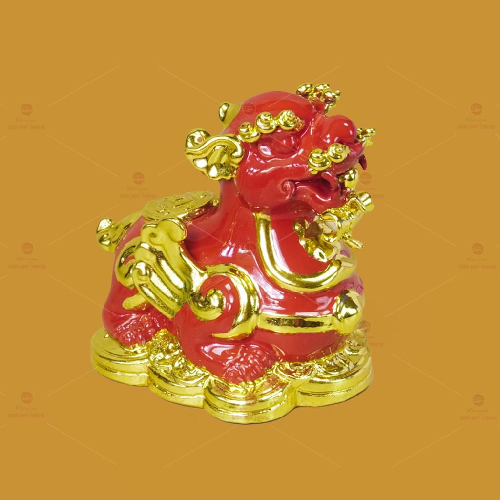 Tỳ Hưu Gốm Sứ Phong Thủy Dát Vàng