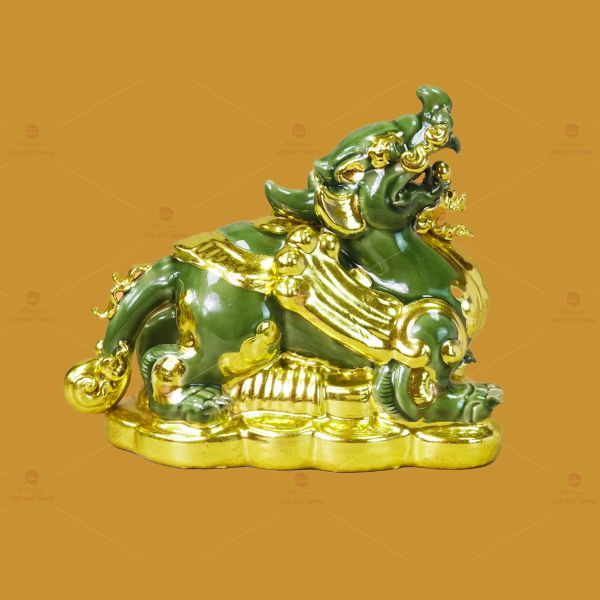 Tỳ Hưu Xanh Ngọc Dát Vàng