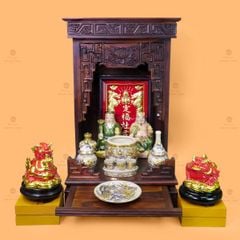 Bàn Thờ Thần Tài Thổ Địa Gỗ Muồng