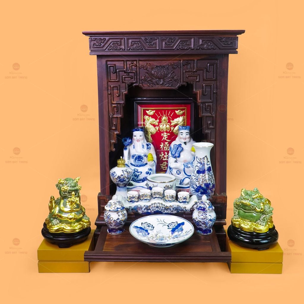 Bàn Thờ Thần Tài Thổ Địa Gỗ Muồng
