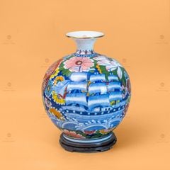 Quả Hút Lộc Nhị Cảnh Niên Niên Hữu Dư Thuận Buồm Vẽ Vàng