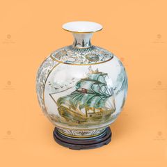 Quả Hút Lộc Nhị Cảnh Thuận Buồm Công Đào Vẽ Vàng