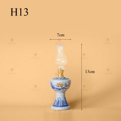 Đèn Dầu Thờ Men Rạn Nổi Họa Tiết Hoa Sen
