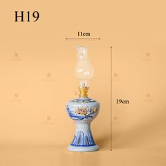 Đèn Dầu Thờ Men Rạn Nổi Họa Tiết Hoa Sen