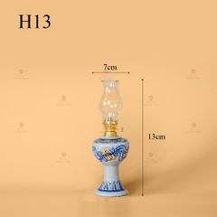 Đèn Dầu Thờ Men Rạn Nổi Họa Tiết Cuốn Thư