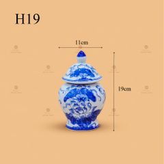 Chóe Thờ Men Lam Họa Tiết Hoa Sen