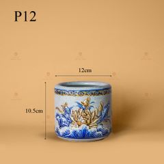 Bát Hương Thờ Men Rạn Nổi Họa Tiết Hoa Sen