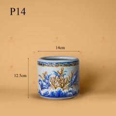 Bát Hương Thờ Men Rạn Nổi Họa Tiết Hoa Sen