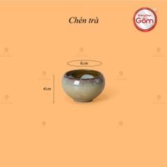 Bộ Ấm Trà Đèn Thần Men Hỏa Biến Khay Xoáy