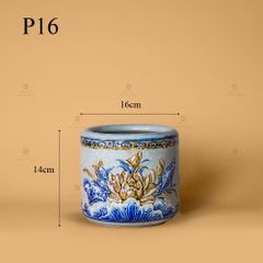 Bát Hương Thờ Men Rạn Nổi Họa Tiết Hoa Sen