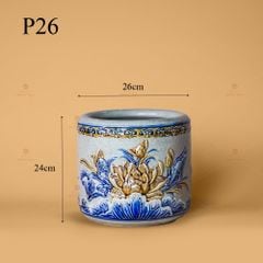 Bát Hương Thờ Men Rạn Nổi Họa Tiết Hoa Sen