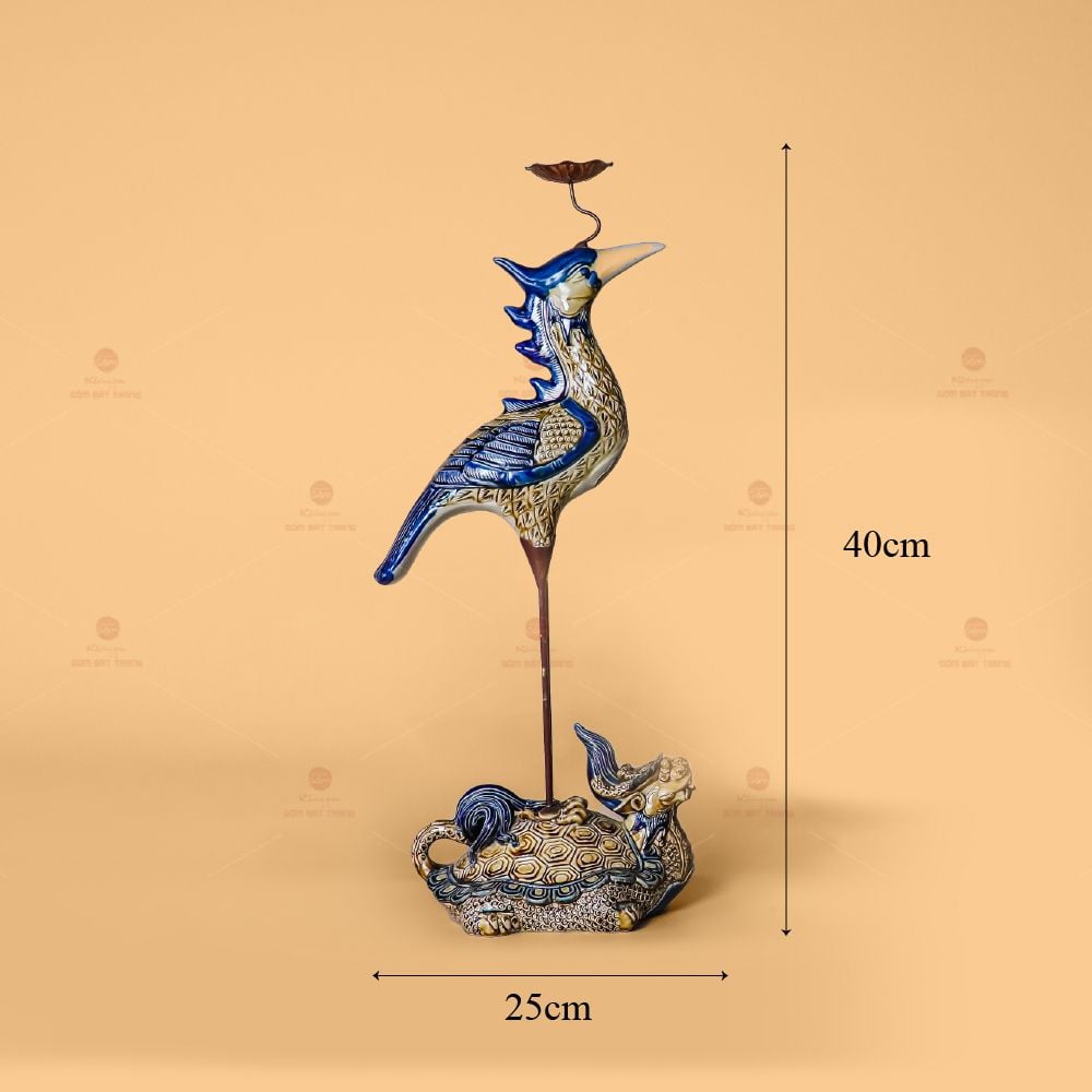 Hạc Thờ Men Rạn Nổi (Chiếc)